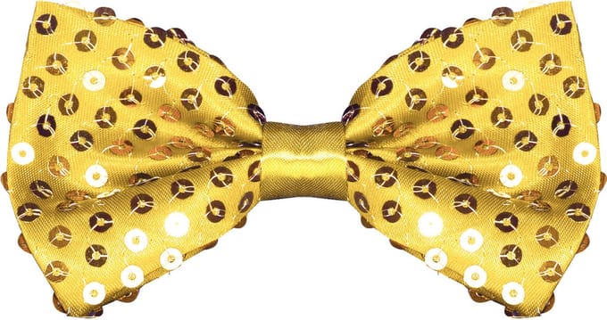 Strikje Pailletten - Luxe - Glitter Strik - Vlinderdas - Unisex - One Size - Goud
