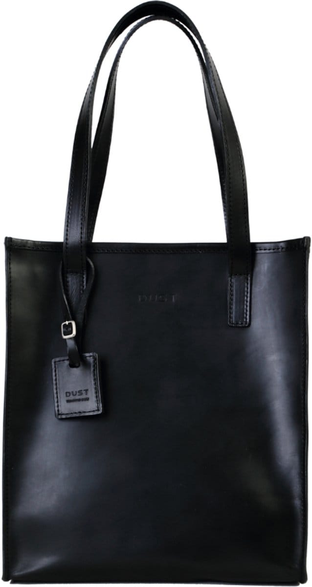 Leather Tote Black The Hamptons Collections