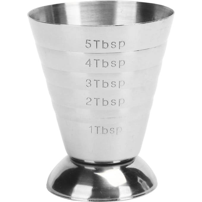 RVS Maatbeker met Schaal Multifunctionele Cocktail Jigger Ounce Beker voor Bar L white