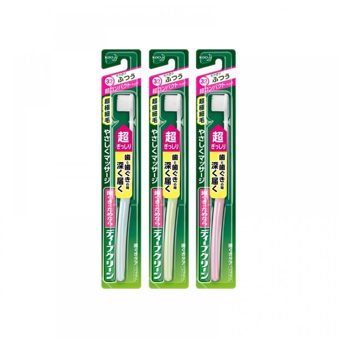 Kao - Deep Clean Ultra Compact Toothbrush 1 pc - Random Color - Normal