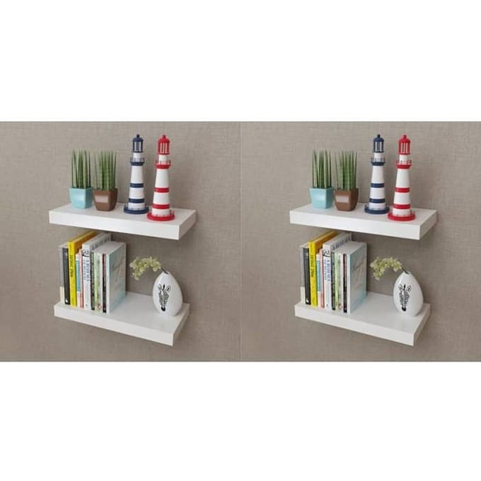 Maison Exclusive - Étagères murales 4 pcs Blanc 40 cm blanc
