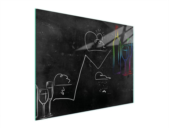 TMK ArtDeko - Snijplank Glas - 52x40 cm - Zwart - Antislip