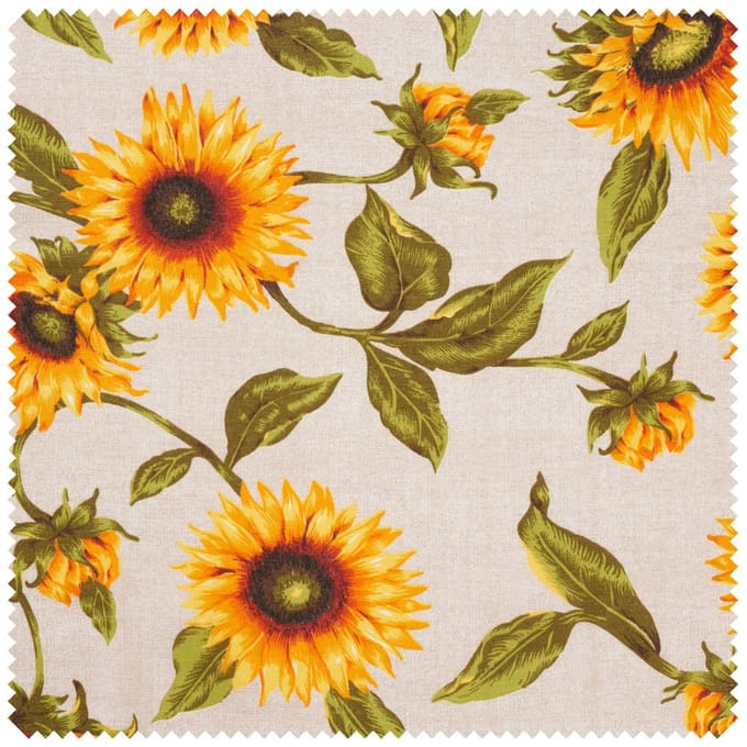Decoratieve stof linnen optiek "Zonnebloem"