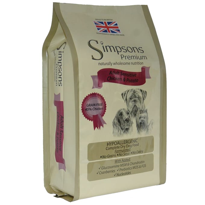 Simpsons Premium Sensitive Adult  - Kip & Aardappel Hondenvoer - 2 kg