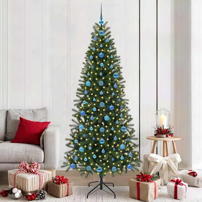 vidaXL - Kunstkerstboom - Groen - 210 - cm - PE - en - PVC