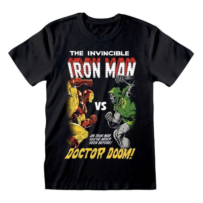 Marvel Comics Iron Man vs Doom Heren T-shirt - zwart - M