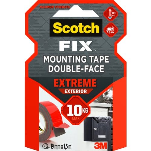 Plakband Scotch Extreme Exterior 19mm x 1,5m dubbelzijdig