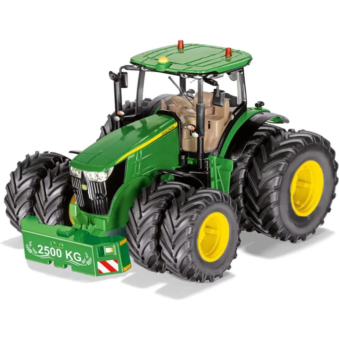 John Deere 7290R Met Dubbele Banden En Bluetooth App Controle Op Schaal 1:32