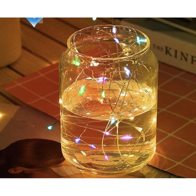 Rosfix Lichtsnoer USB - 50 LED Multicolor, Afstandsbediening - 5 m, 360° Licht, 8 Modi