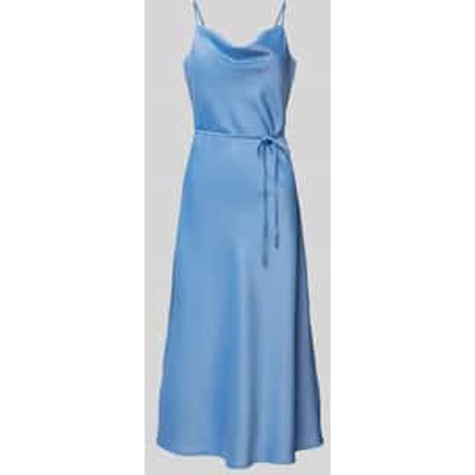 Cocktailjurk met strikceintuur model 'Thea'