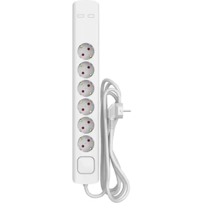 Sencys Stekkerdoos 6-voudig Wit 3 Meter