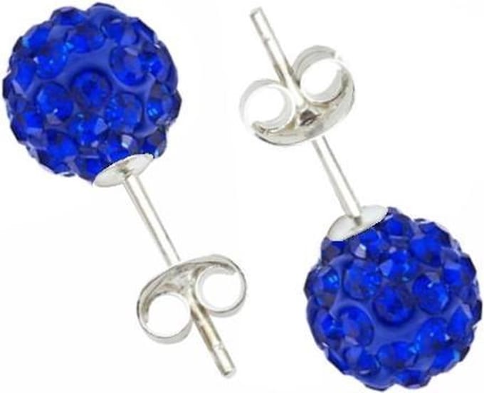Fako Bijoux® - Oorbellen - Disco Dots - Steker - Donkerblauw