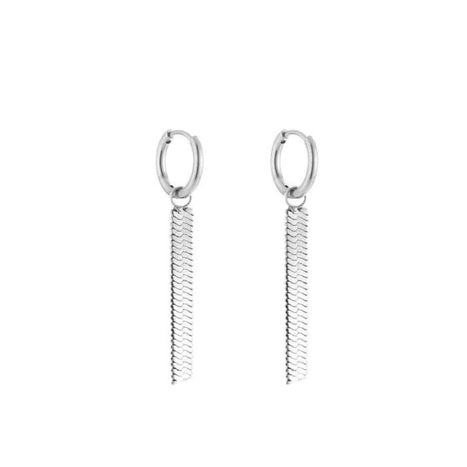 Bijoutheek Oorhanger Slang Ketting Zilver