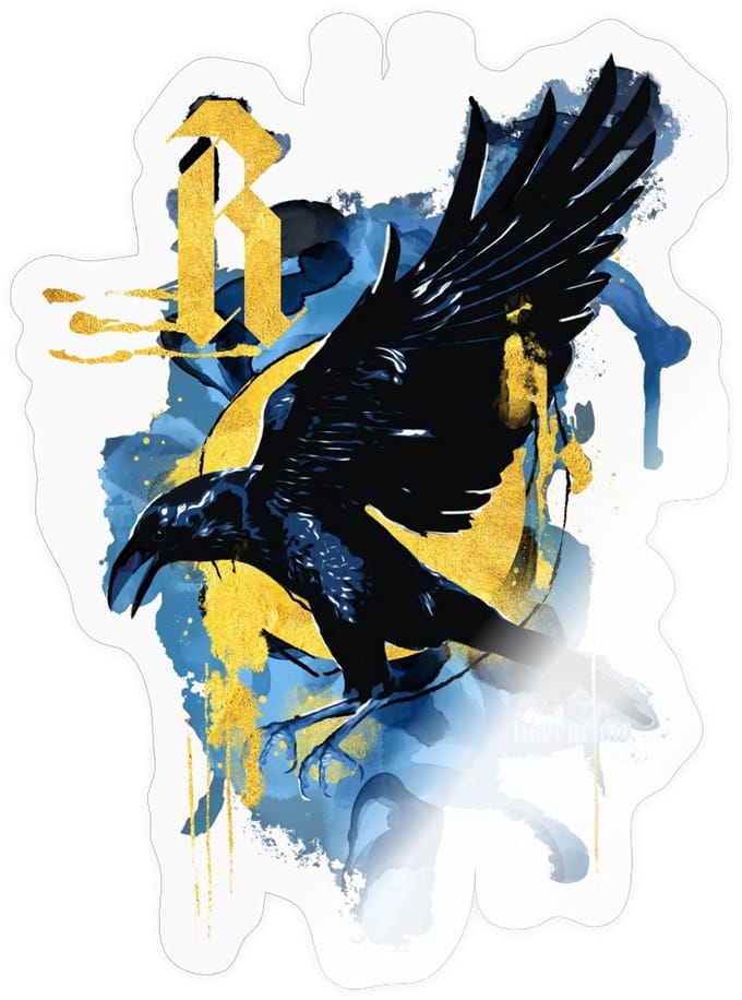 Harry Potter Ravenklauw Adelaar Sticker maat S (10 x 10 cm)