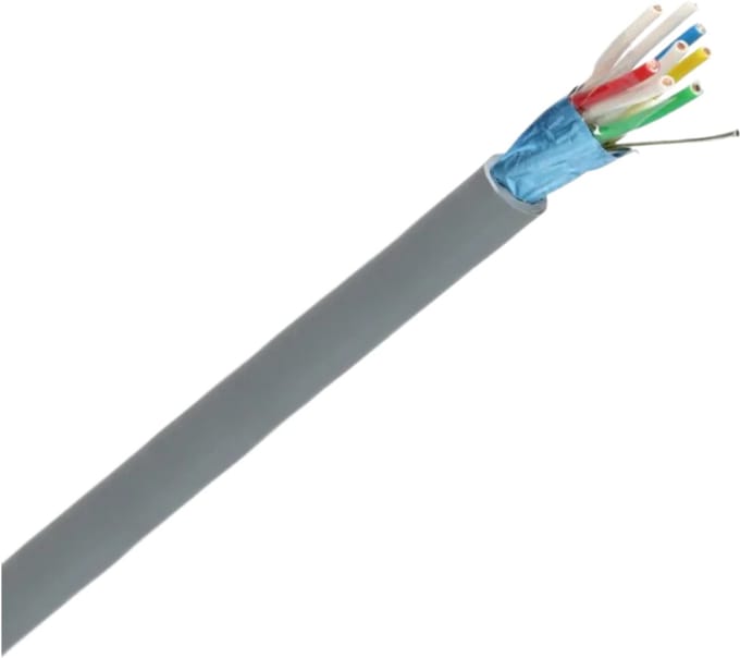 Dynamic signaalkabel afgeschermd Y(st)Y 4x2x0.8mm² Dca-s2,d0,a3 grijs per rol 100 meter
