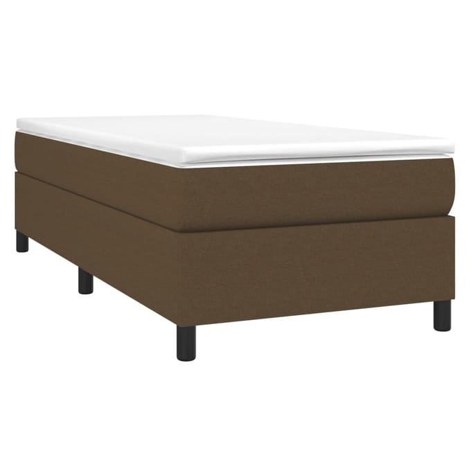 vidaXL - Boxspring - bed - 90x190 - cm - stof - donkerbruin