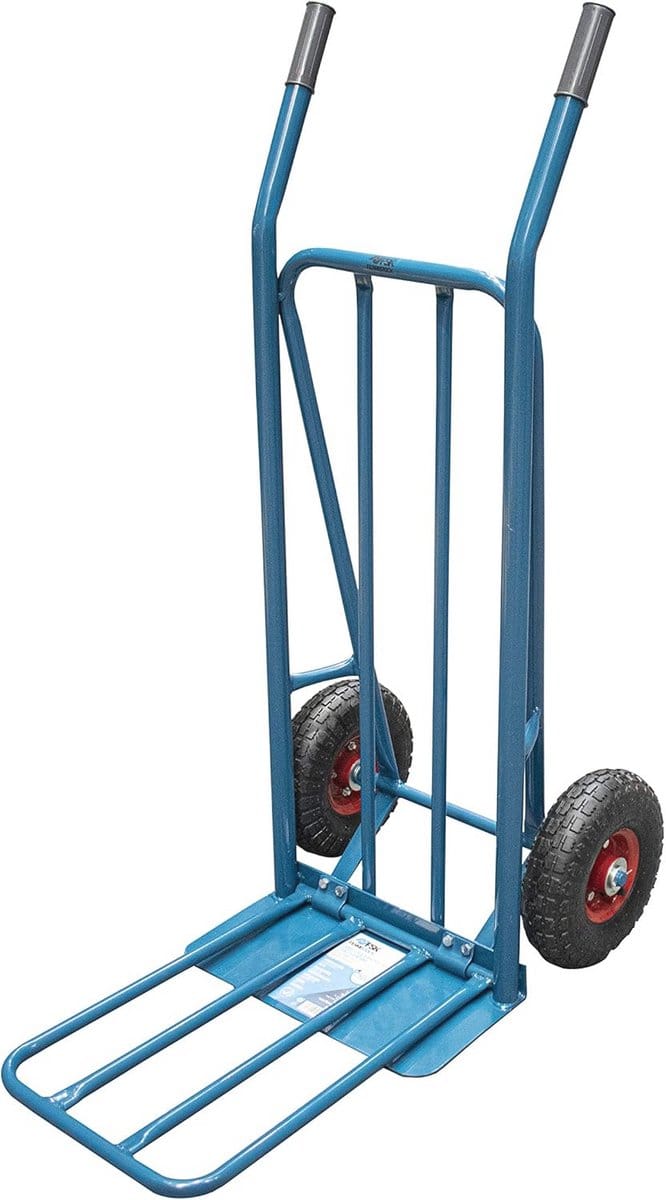 Professionele Stalen Lagerwagen met Dubbele Versterking en Opklapbare Schep tot 250 kg