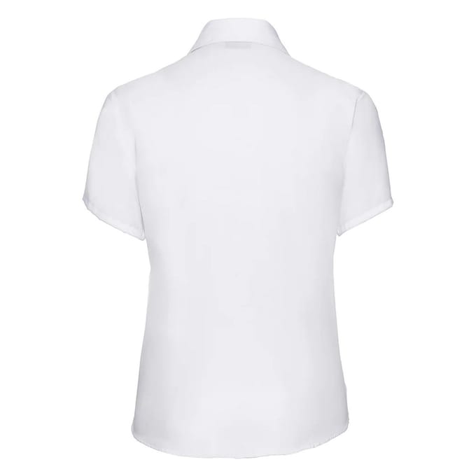 Russell Collection Dames/Dames Ultimate Non-Iron Shirt met Korte Mouwen (Wit)
