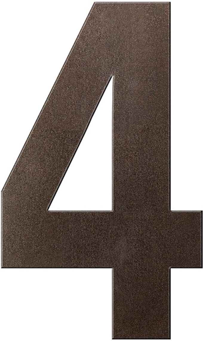 Huisnummer - Dark Brons Kleur - RVS - GPF - Dark blend 4 XL, 250 mm