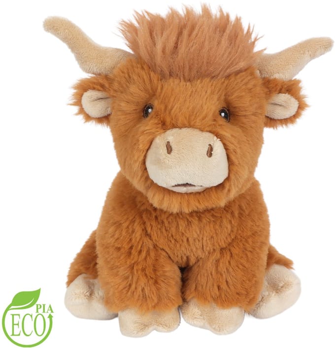 PIA Soft Toys - Pluche Knuffeldier - Schotse hooglander ECO 15 cm