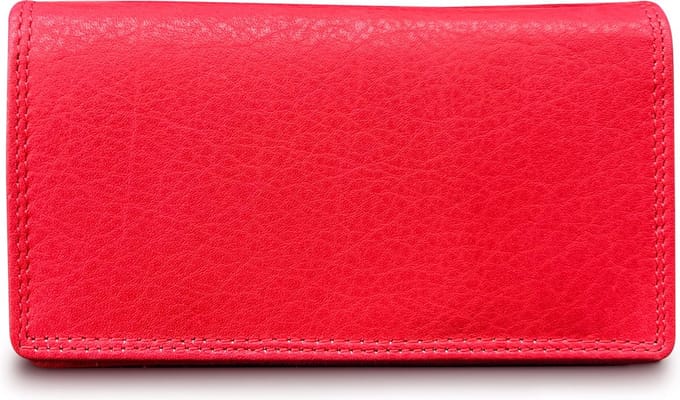 THL Design - Portemonnee Dames - Harmonica overslag model - Nappa Leer Rood