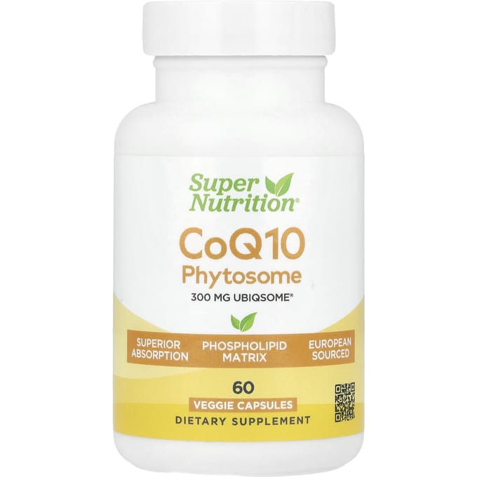 Super Nutrition, CoQ10 Phytosome, 300 mg, 60 vegetarische capsules