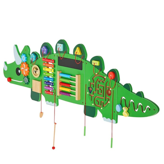 Dinosaurus Activiteitenwand Druktebord Panelen 11 Activiteiten Sensorisch Wandpaneel