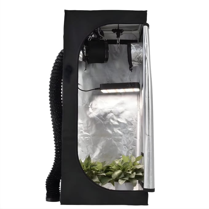 Kweektent Compleet Systeem 140 cm - Kweekkast met LED Lamp, Ventilator & Koolstoffilter - Full Spectrum