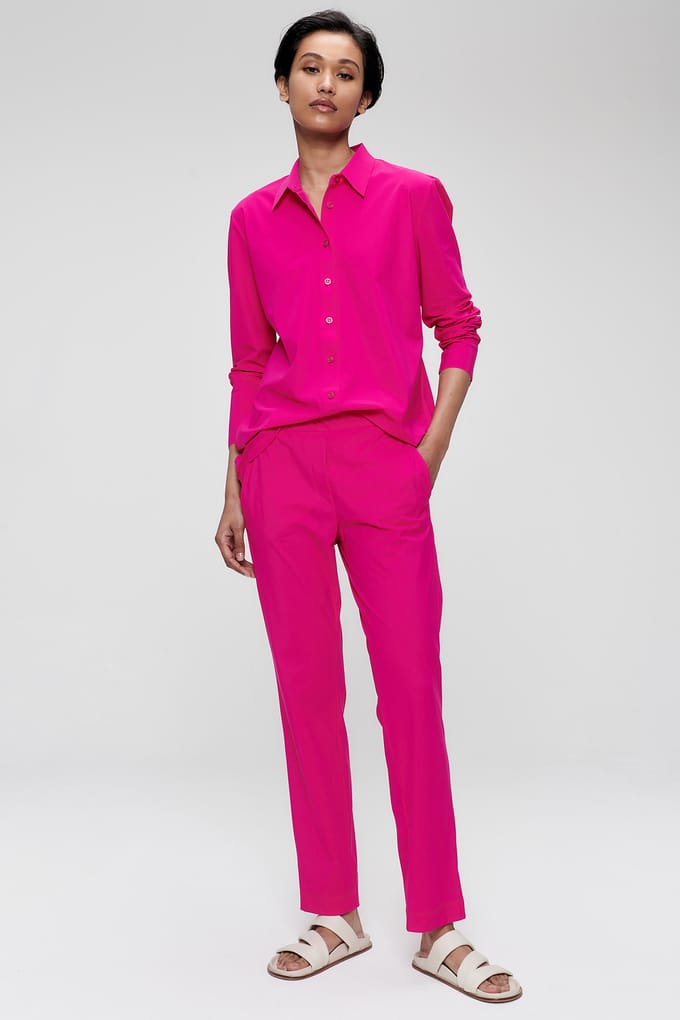 TRVL DRSS Basic Pants Shocking Pink Maat: XS | Straight Broeken Outlet | Dames | Roze