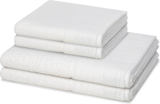 Möve for frottana Sonstiges 2 X handdoek 2 X douchehanddoek - in set 4 pack Pearl