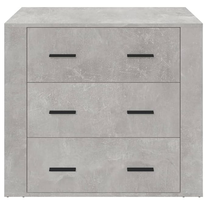 vidaXL - Dressoir - 80x33x70 - cm - bewerkt - hout - betongrijs