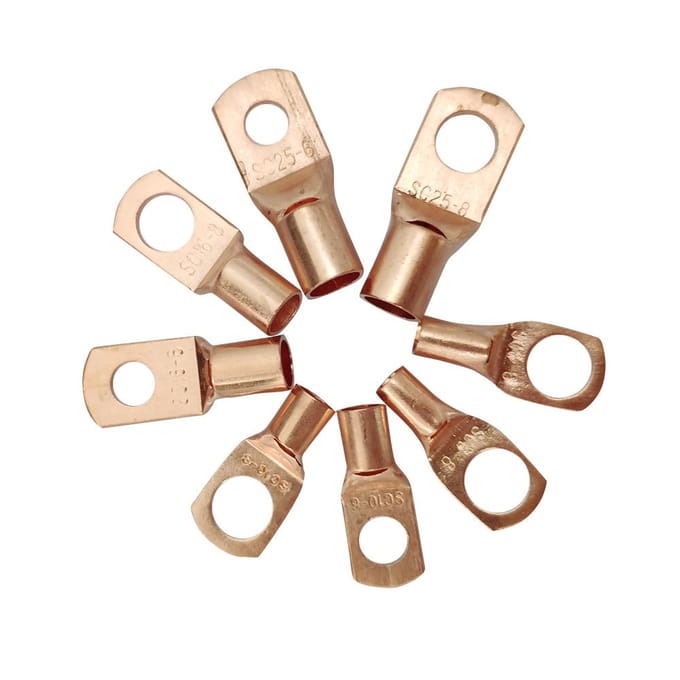 130 stks/doos Koperen Kabelschoenen Zware Draadschoenen Terminal Connectors 130pcs