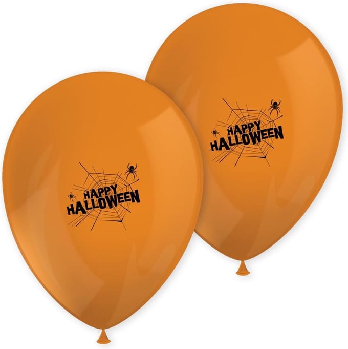 Procos Ballonnen Spooky Halloween 28 Cm Oranje 8 Stuks