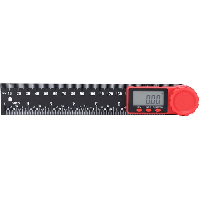 Elektronische Digitale Hoekliniaal 360 Graden Hoekmeter Liniaal Hoek Lengte Meetinstrument black