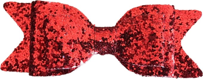 Glitter haarstrik - Haarspeld met strik - Rode haar speld - Glitterspeld - Haarstyling - Strik - 9CM - Kerststrik - CHPN
