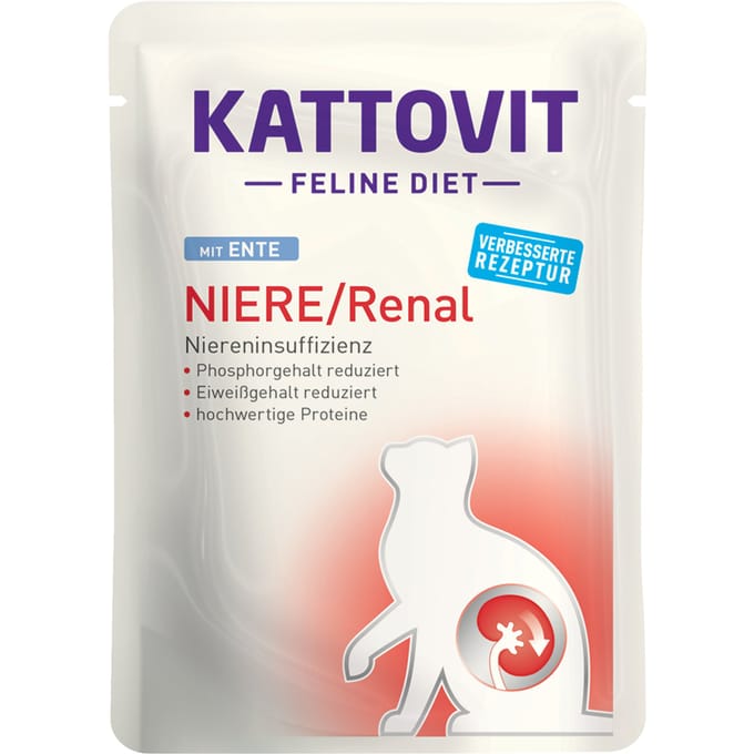 Kattovit Renal Maaltijdzakjes Kattenvoer 6 x 85 g - 6 x 85 g Eend