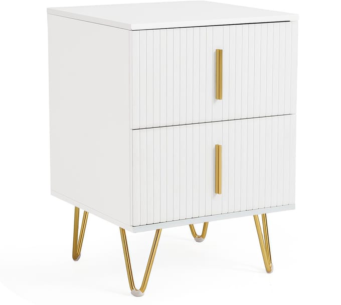 Nachtkastje met Lade – Modern Bedtafeltje van Hout, Compact en Functioneel Opbergkastje voor Slaapkamer