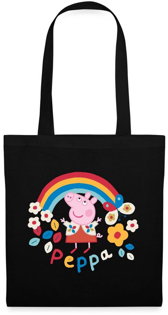 Peppa Pig Regenboog Tas Van Stof Schoudertas