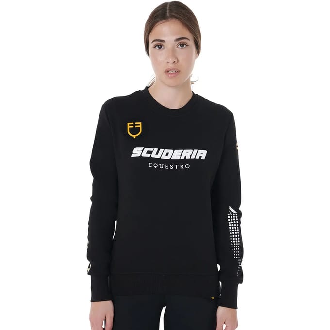 Dames sweatshirt met ronde hals Equestro Scuderia