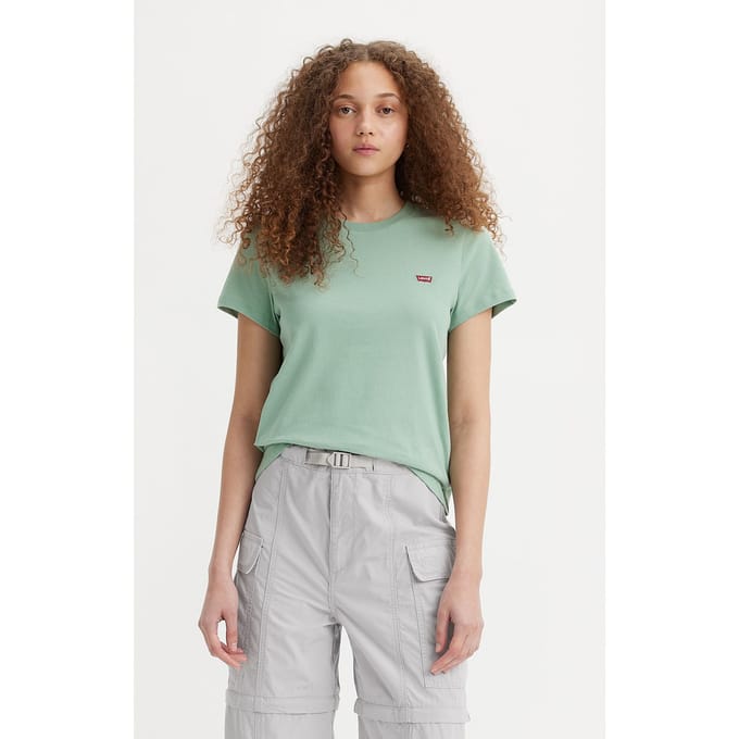 Levi's Perfect Tee Pastel Blue Cotton Taglia: XS | Maglie Sportivi Outlet | Donna | Blu