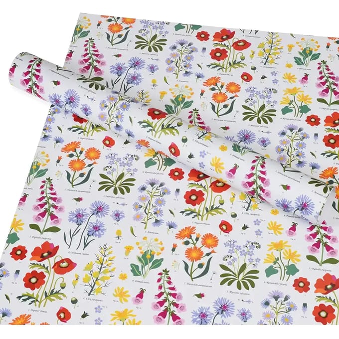 Wilde bloemen cadeaupapier Rex London