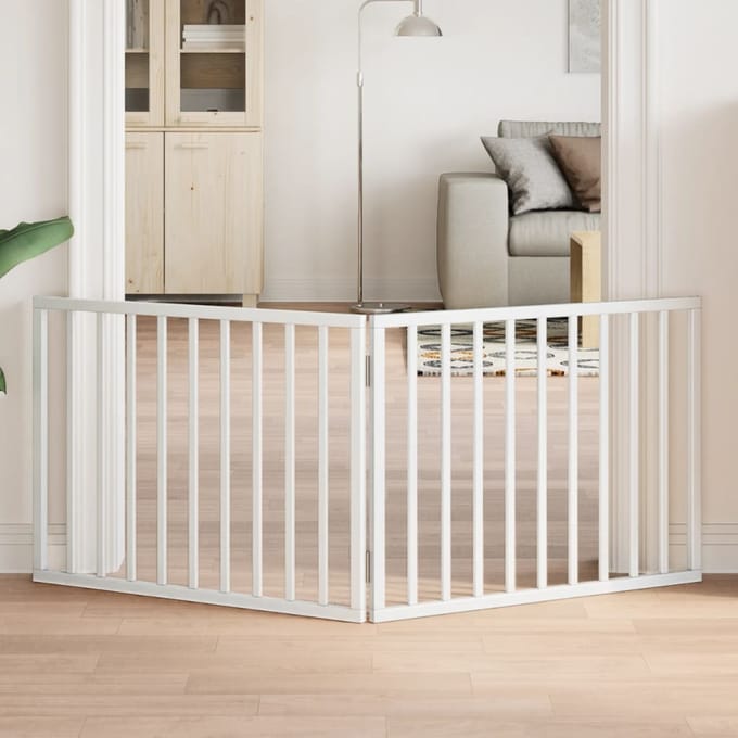 Vidaxl Opvouwbaar Veiligheidshek voor Honden, 2 Panelen, Wit, 160cm