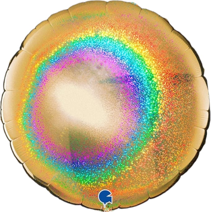 grabo folieballon goud holigrafisch 46cm.