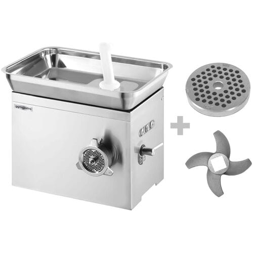 GGM Gastro Elektrischer Fleischwolf - Größe 22 - 350kg/h - 1,1 kW Zilver