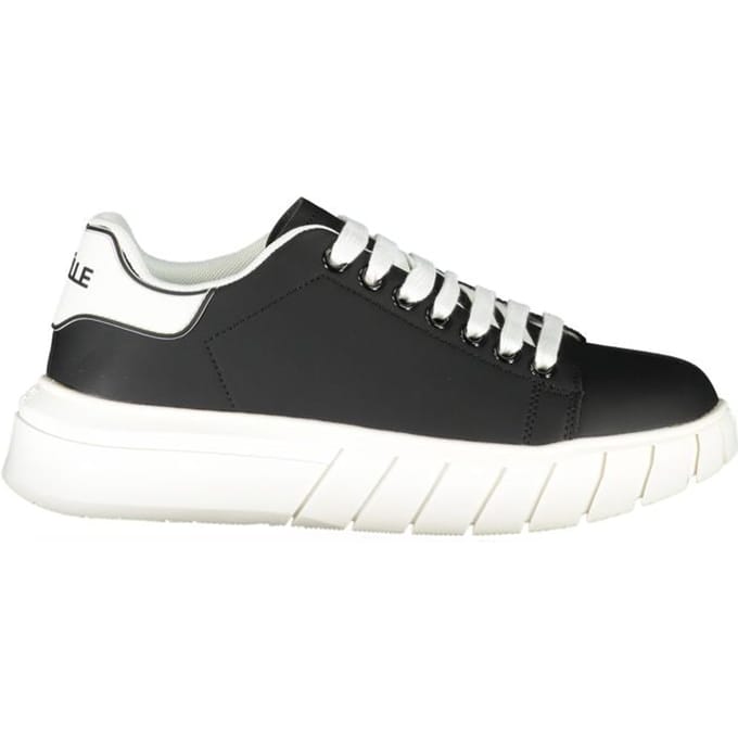Gaelle Paris Zwarte Polyurethaan Heren Sneaker