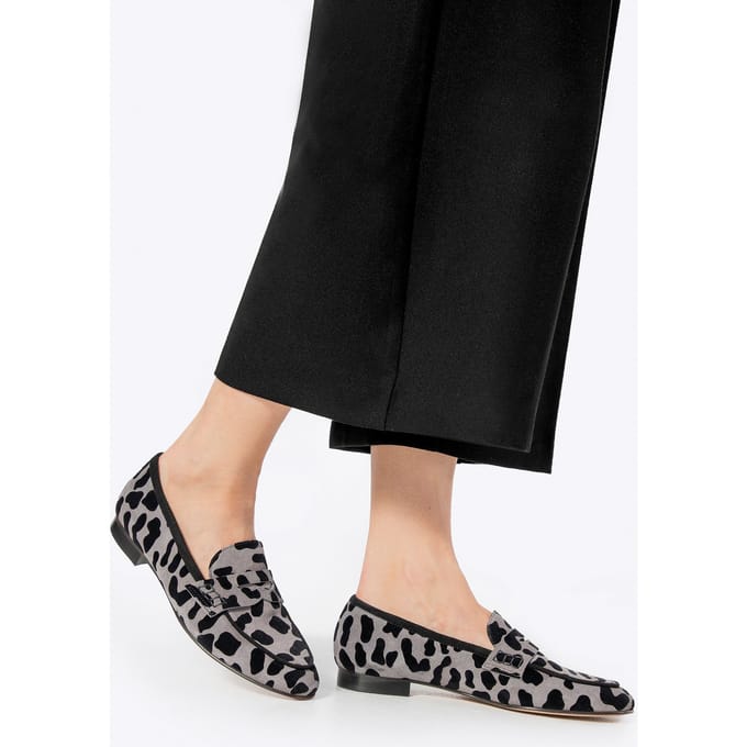 Wittchen Dames Mocassins met Luipaardprint, Gemaakt van Echt Leer