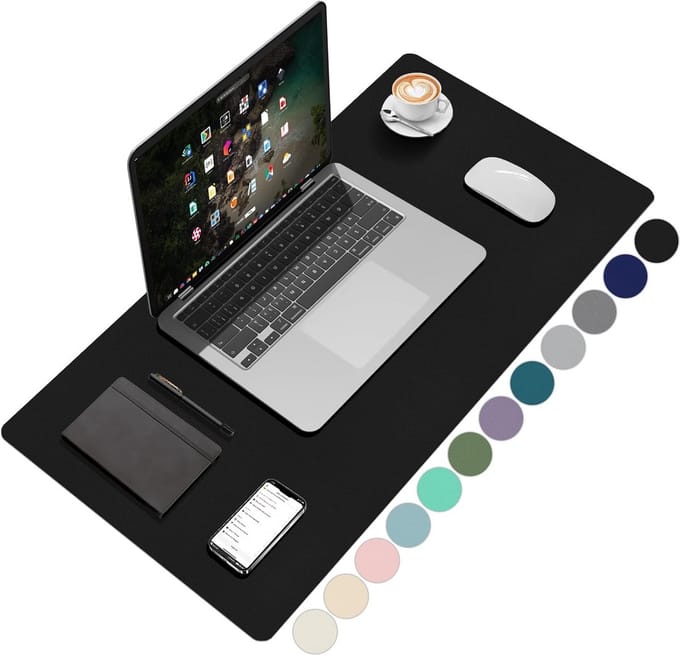 XL Bureau Onderlegger Zwart 80x40 cm voor Thuiswerkplek