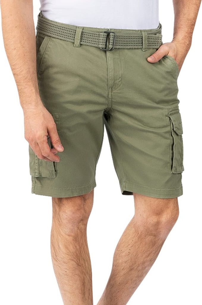 riverso Heren Short RIVJoko regular/straight Olijf M Volwassenen Cargo shorts / korte broek