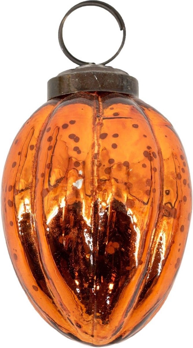 HomeBound by KY | Glazen kerstbal dennenappel copper | 5x5x5cm | kerstbal