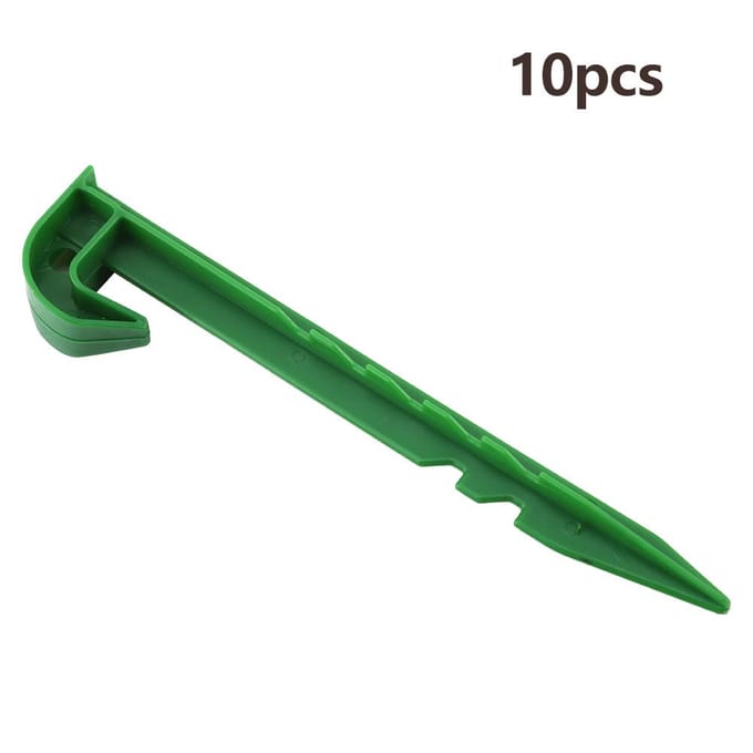 10 stuks Kas Beugel Insectenwerend Net Bevestigingspennen Plastic Palen Vaste Accessoires green